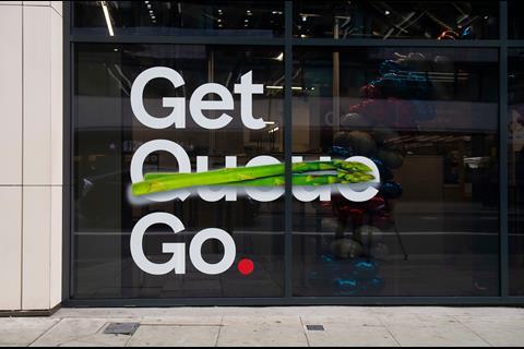 Tesco checkout-free store exterior logo
